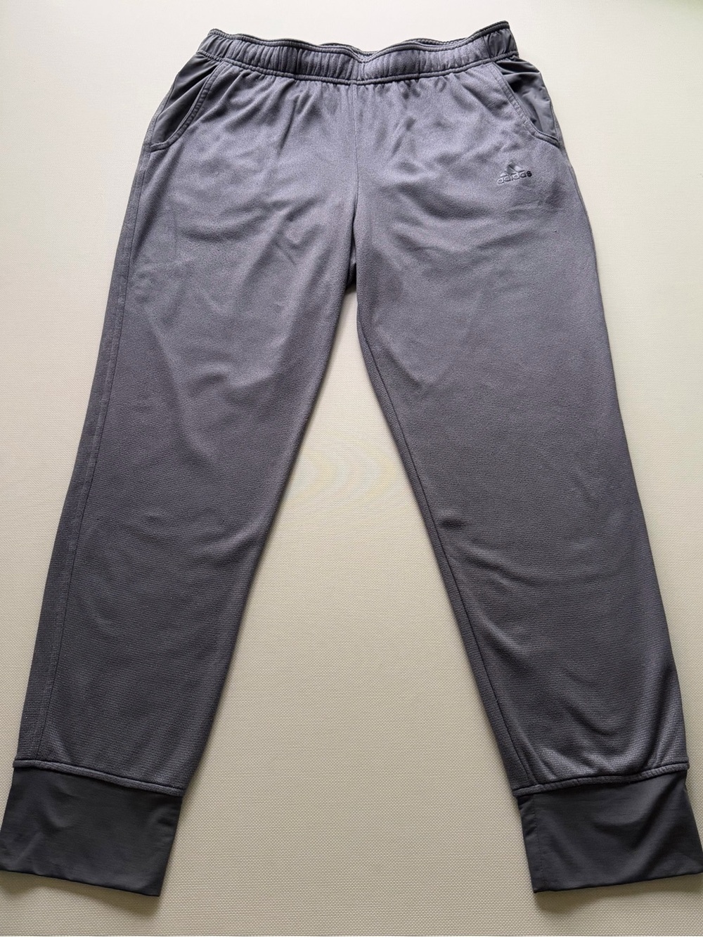 adidas Men's Gray Athletic Joggers with Elastic Waist